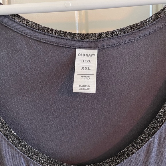Old Navy Luxe Top with Glitter Neck Detail - Picture 3 of 4